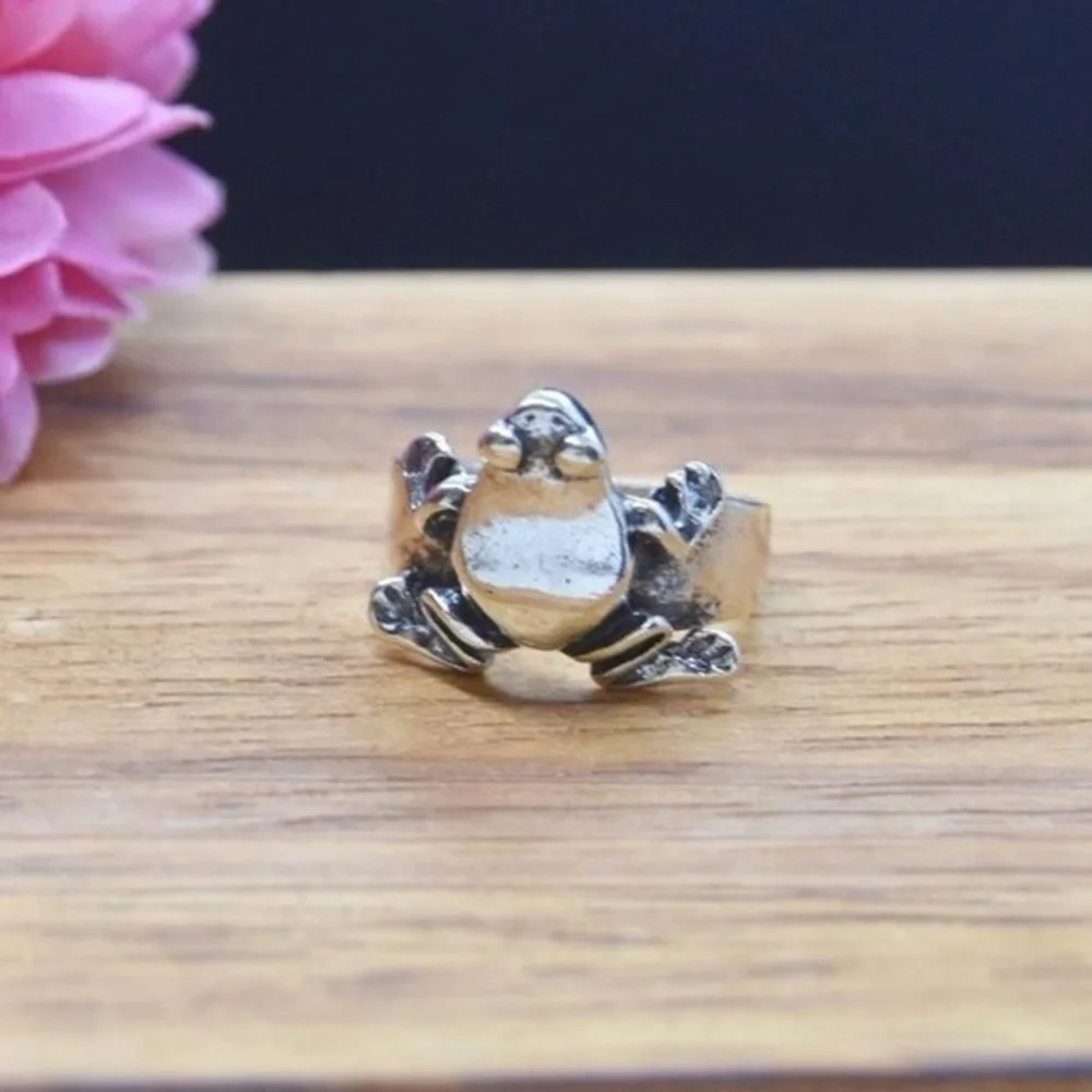 Silver Frog Ring